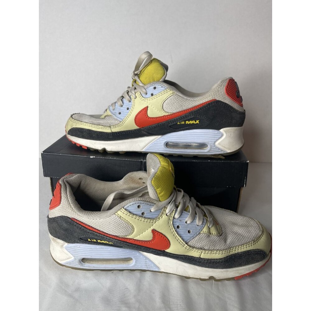 Nike Air Max 90 SE Set To Rise Lemon Drop Team Orange DV2116-700 Sz 10.5, No Box